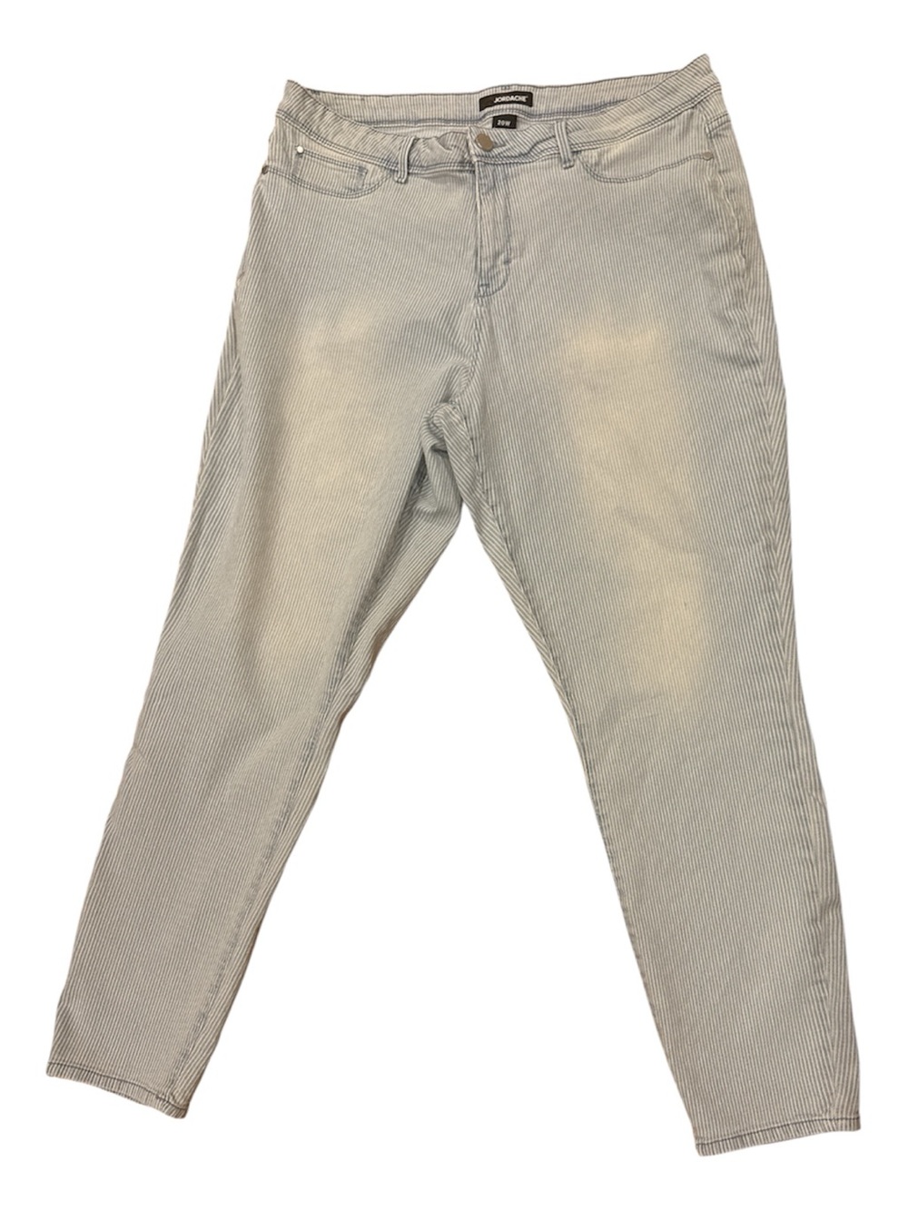 Jordache Light Gray Pinstripe Skinny Jeans size 20W